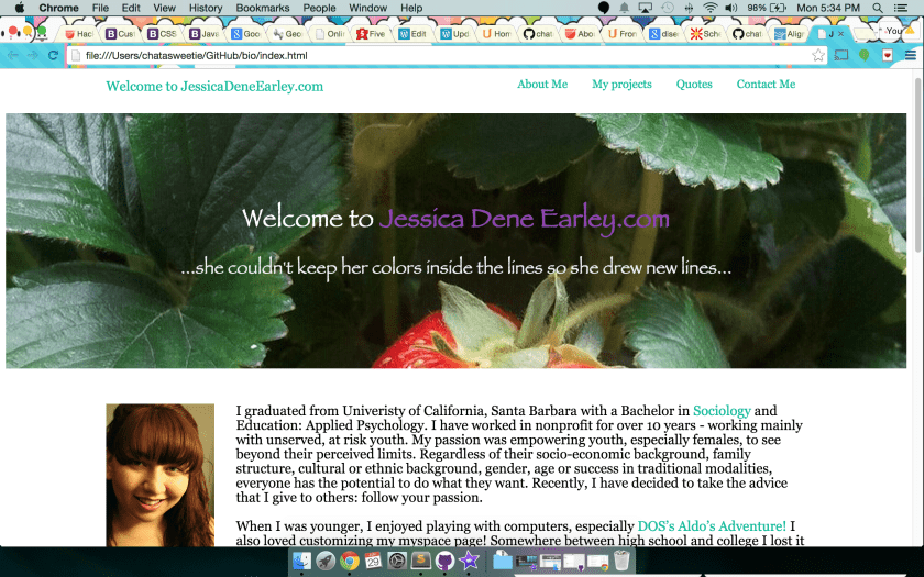 My first website that I made at Summer Web Bootcamp