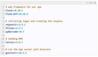 twilio-example-requirments